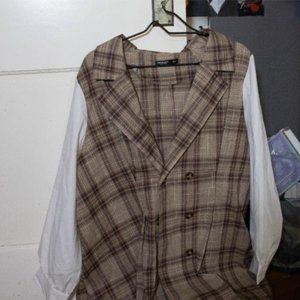 Plaid Blouse Dress